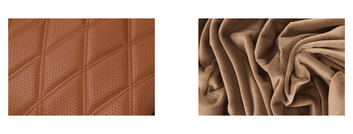 Perforated Leather and Fabric